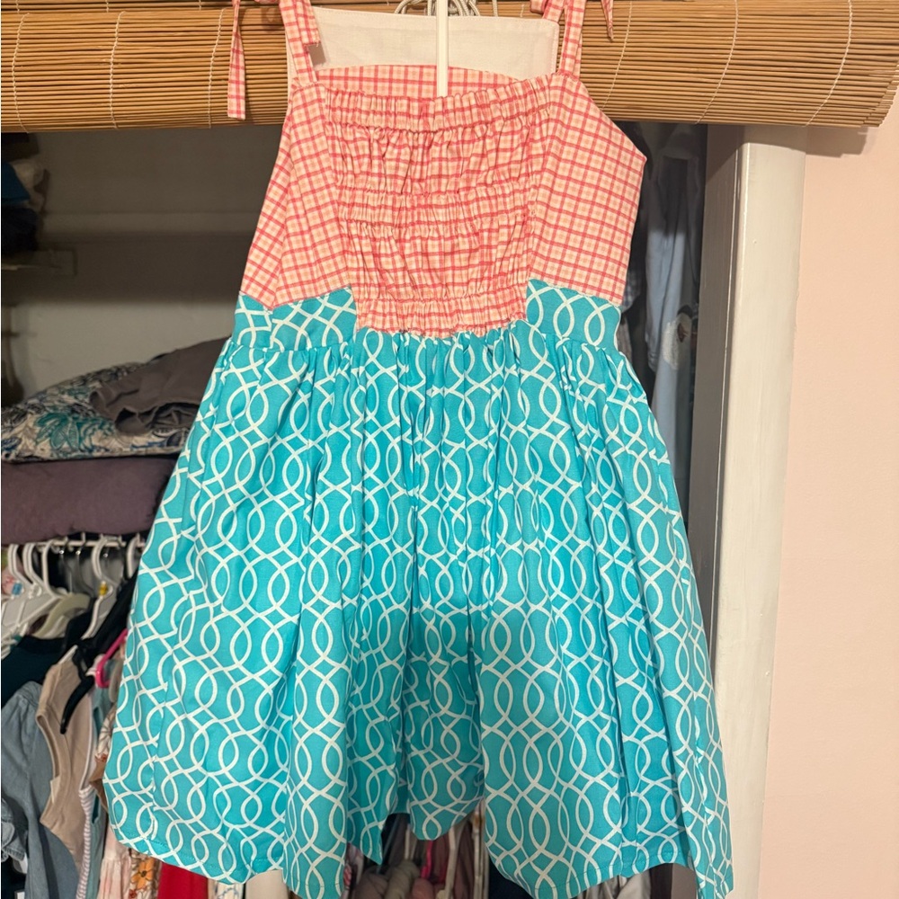 Western Vintaged Girls Dress with tie straps - Picture 5 of 5